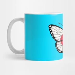 Japanese Flag Butterfly Mug